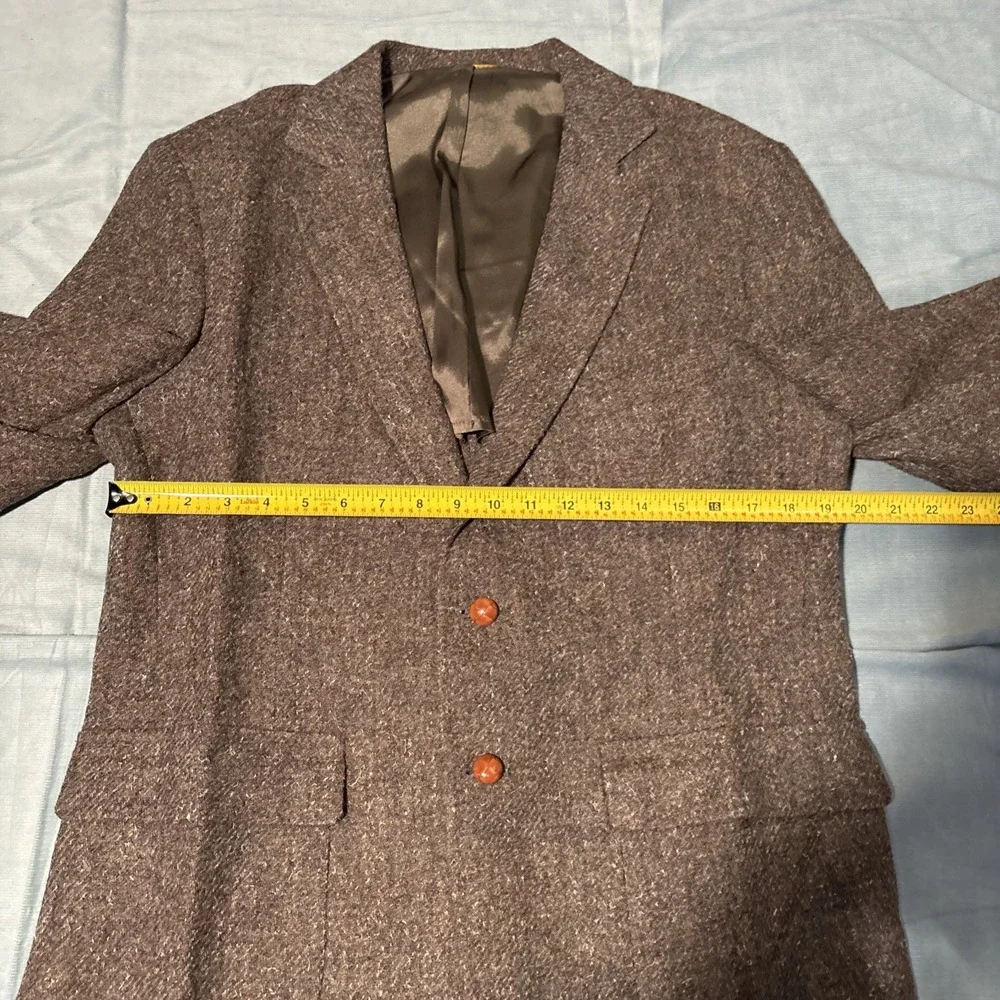 Beacon Hill Collection Filenes Men Brown Wool Tweed Blazer Sport Coat 44 Regular